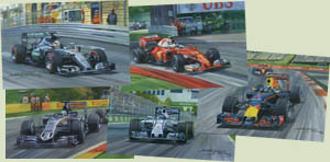 F1 Grand Prix Cards - Motorsport Art by Michael Turner