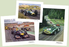 Motorport Giclee prints from Le Mans and Jaguar sportscar paintings by Michael Turner and Graham Turner