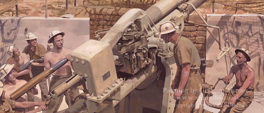 Detail from a painting by Graham Turner from Osprey book Battle of Malta 1940-42