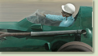 Stirling Moss - Motorsport art print by Graham Turner