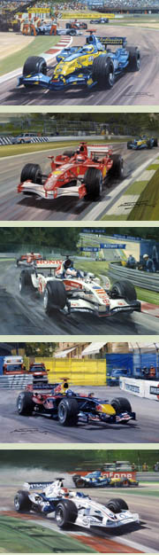 F1 Grand Prix cards - Motorsport Art by Michael Turner