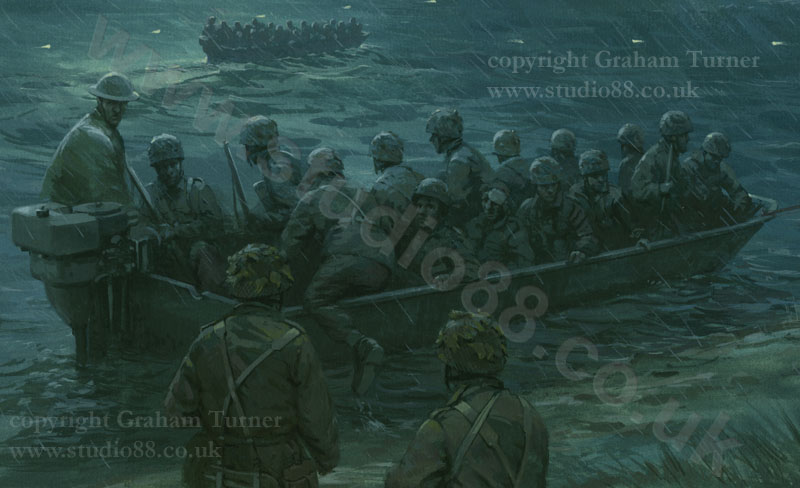 Detail from Arnhem Evacuation - painting by Graham Turner