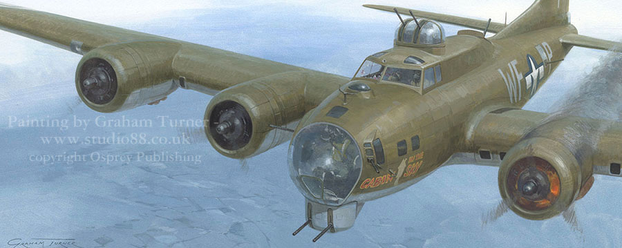 B-17 Flying Fortress - Detail from a painting by Graham Turner from Osprey book 'Big Week' 1944
