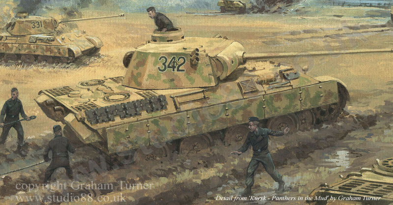 Detail from The Battle of Kursk - painting by Graham Turner