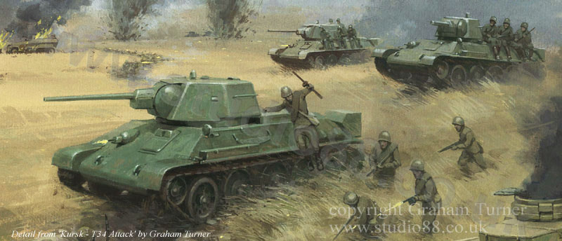 Detail from The Battle of Kursk - painting by Graham Turner