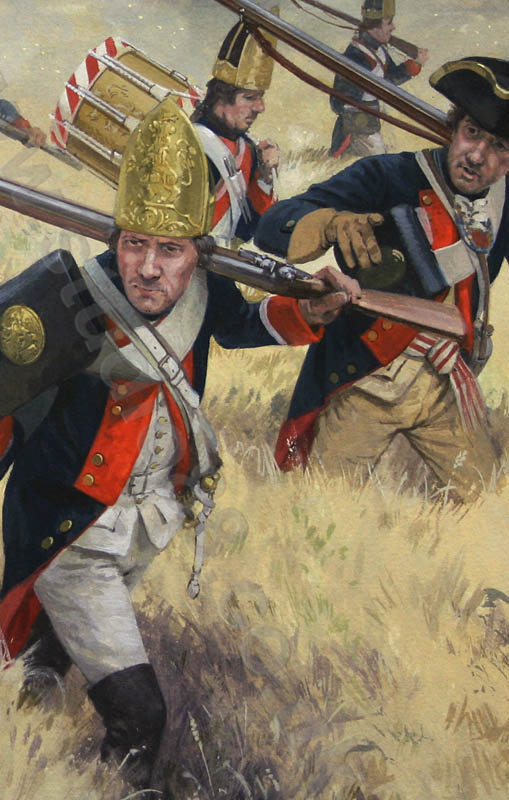 Detail from The Battle of White Plains, 1776 - Original Painting by Graham Turner