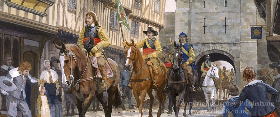 Detail from The Relief of York - English Civil War print by Graham Turner