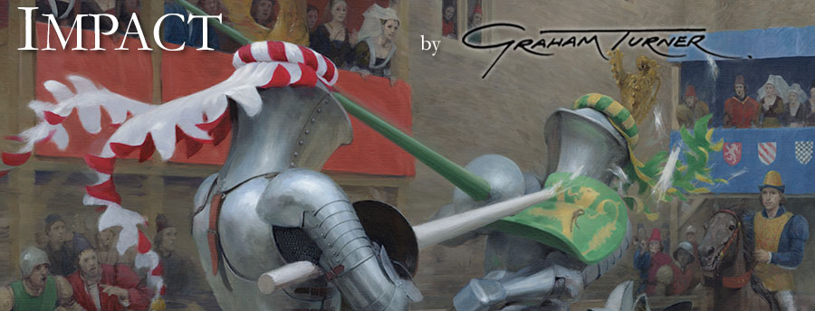 IMedieval Jousting oil painting by Graham Turner