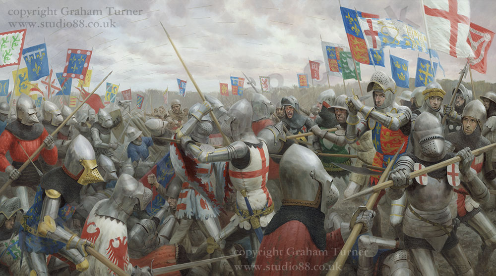 The Battle of Agincourt canvas print