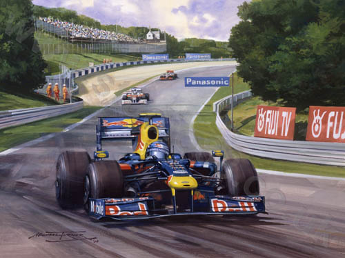 2009 Japanese Grand Prix - Gicle Print by Michael Turner