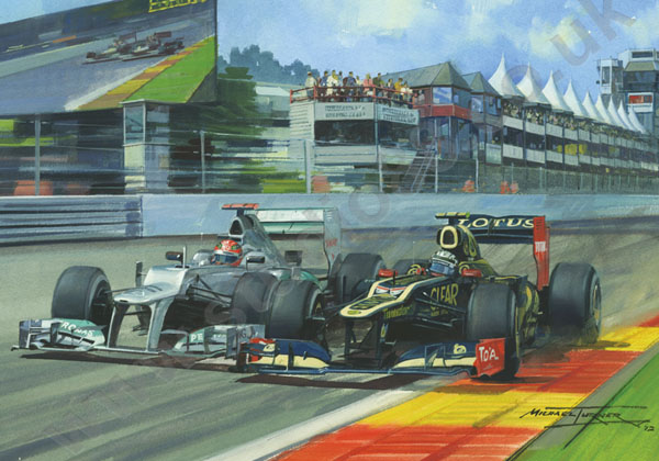 2012 Belgian Grand Prix - Original Painting by Michael Turner