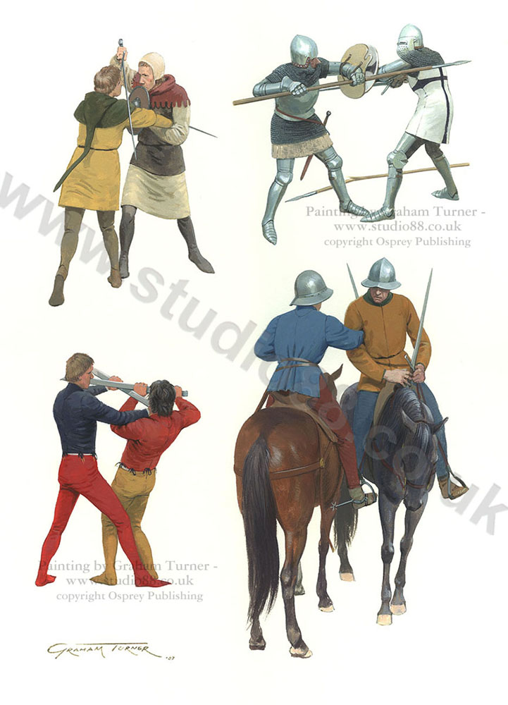 Medieval Combat Training - Original Painting