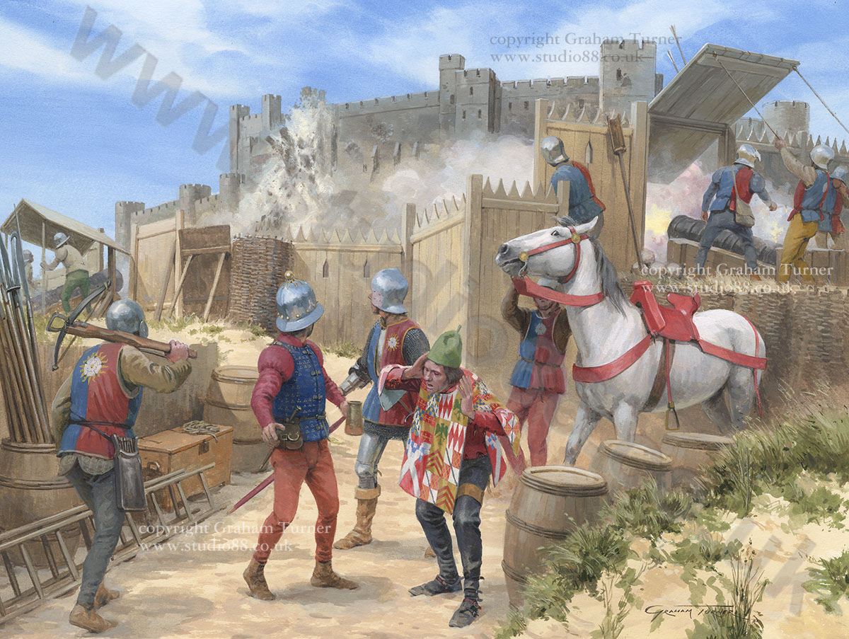 The Siege of Bamburgh Castle - original painting