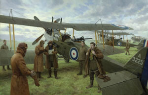 'Replacements' - Royal Flying Corps BE2e oil painting