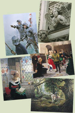 Medieval birthday and greeting cards