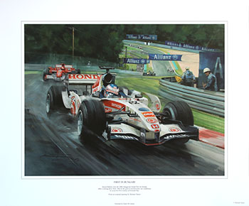 Jenson Button, Honda, 2006 Hungarian Grand Prix - Motorsport F1 art print by Michael Turner