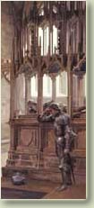 Sanctuary, after the Battle of Tewkesbury, Wars of the Roses - Medieval art print by Graham Turner