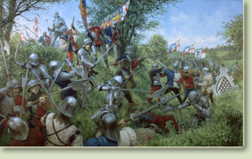 Battle of Tewkesbury, Wars of the Roses - canvas print by Graham Turner
