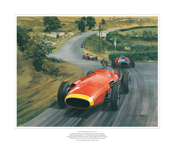 Fangio, Maserati 250F, 1957 German Grand Prix - Classic formula one racing car art print by Graham Turner