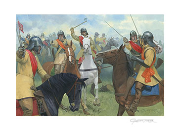 Cavalry at the battle of Newbury, 1643 - Painting by Graham Turner