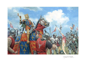 Richard III at Bosworth - print from a painting by Graham Turner