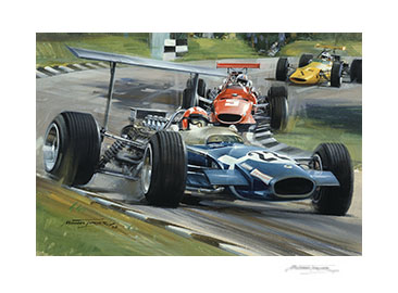 1968 British Grand Prix - 22"x 17" Giclée Print