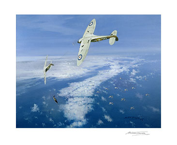Tally-Ho - Spitfire greeting card from a painting by Michael Turner