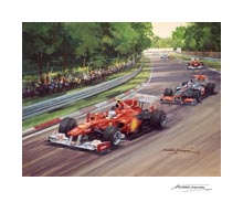 Fernando Alonso, Ferrari, 2010 Italian Grand Prix - Motorsport F1 art print by Michael Turner