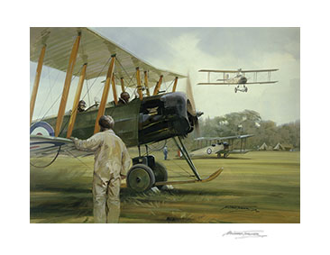 Pilot Training, Avro 504K - Aviation Art Print by Michael Turner
