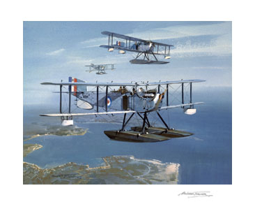 Mediterranean Flight, Fairey IIID over Malta - Aviation Art Print by Michael Turner