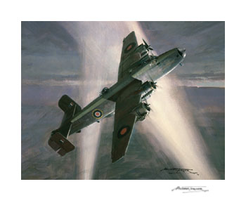 Eric 'Winkle' Brown, Handley-Page Halifax - Aviation print by Michael Turner