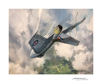 Eric 'Winkle' Brown, DeHavilland 108 - Aviation print by Michael Turner