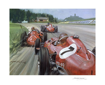 1957 German Grand Prix - 20"x 17" Giclée Print
