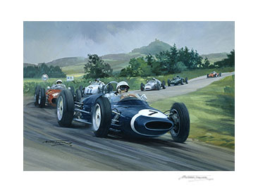Moss Magic - 1961 German Grand Prix - 20"x 17" Giclée Print