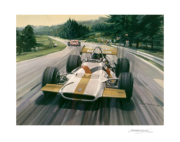 1970 Belgian Grand Prix by Michael Turner - 20"x 17" Giclée Print