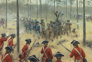 The Stand of the Continentals at Camden, painting by Graham Turner