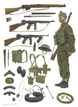 1941 British Commando - Painting by Graham Turner