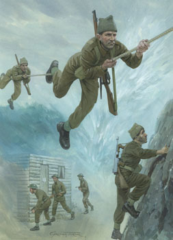 Commando Training - Painting by Graham Turner