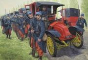 Taxis at the battle of the Marne, 1914