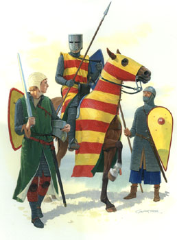 Plate E - Medieval German Armies - Original painting