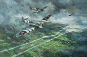 D-Day over Pegasus Bridge - Original Painting by Michael Turner