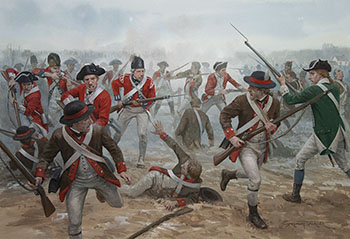 The Battle of Princeton - Painting by Graham Turner