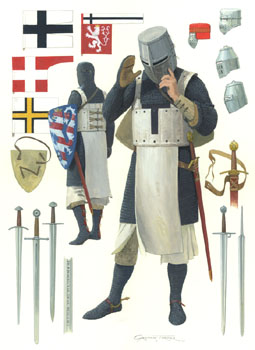 Teutonic Knight, 13th Century - Original Painting