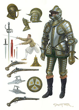English Knight c.1590 - Original Painting
