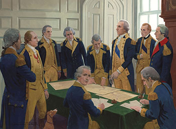 George Washington at Valley Forge - Original painting by Graham Turner from Osprey book 'George Washington'