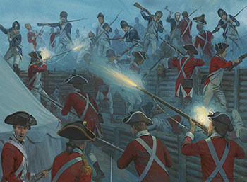 The Siege of Yorktown - Original Art by Graham Turner from Osprey book 'George Washington'