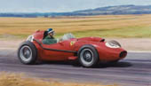 Mike Hawthorn, Ferrari - Classic motorsport art print by Graham Turner