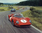 1965 Nurburgring 1000 kms, Ferrari P2, Surtees - Motorsport Art Print by Graham Turner