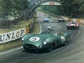 1959 Le Mans, Aston Martin DBR1 - Classic sports racing car art print by Graham Turner