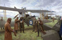 Into the Hands of Fate - Greeting card from a WW1 Aviation painting by Graham Turner